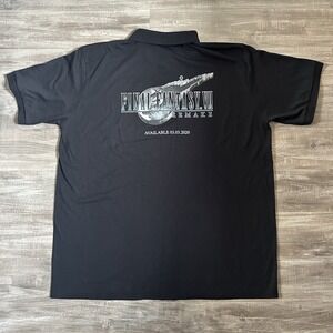 Final Fantasy VII 7 Game Remake Promo Polo Shirt 3XL Black Playstation